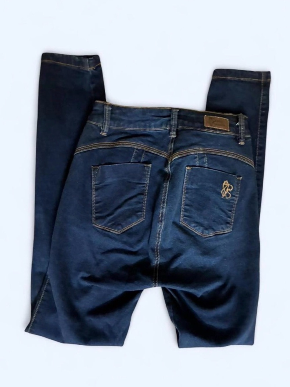Dark Blue Women's Skinny Jeans - Picture 4 of 8